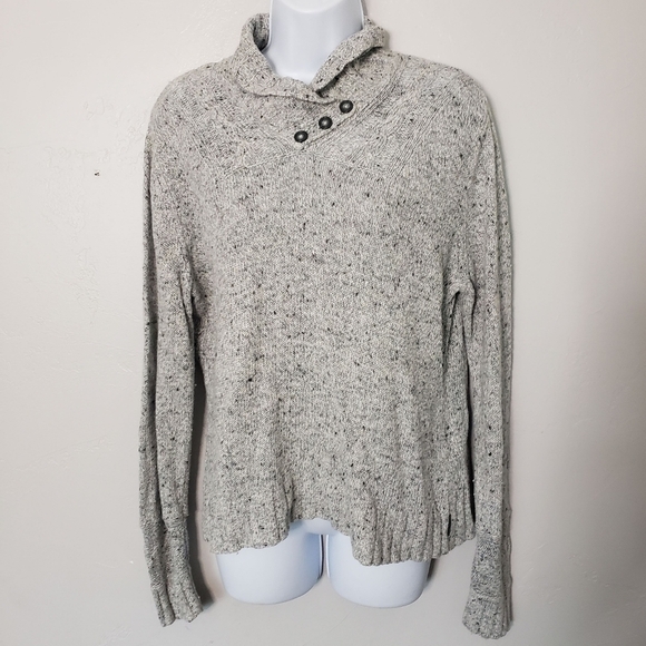 Woolrich Women's Medium Heather Grey Cowl Neck Sweater Wool Blend Winter Fall - Picture 1 of 8